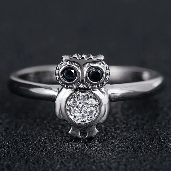 🎁 925 Silver Plated 3A CZ Cute Ring for Men Women, FB16FA1042 - Picture 5 of 6